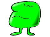 A face on legs, proud